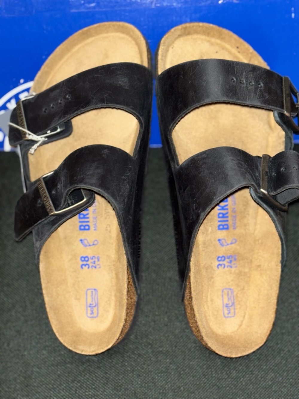 Birkenstock Black Arizona Two-Strap Sandals